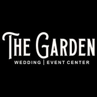 The Garden logo with the text "wedding | event center" in white on a black background.