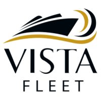 Logo featuring a stylized black and gold boat above the words “Vista Fleet” in bold, uppercase letters.